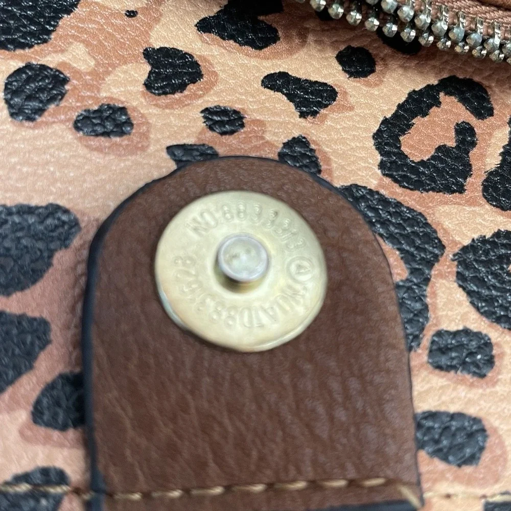 Steve‎ Madden Large Purse Animal Print Inside Brown Chain Strap Matching Bag